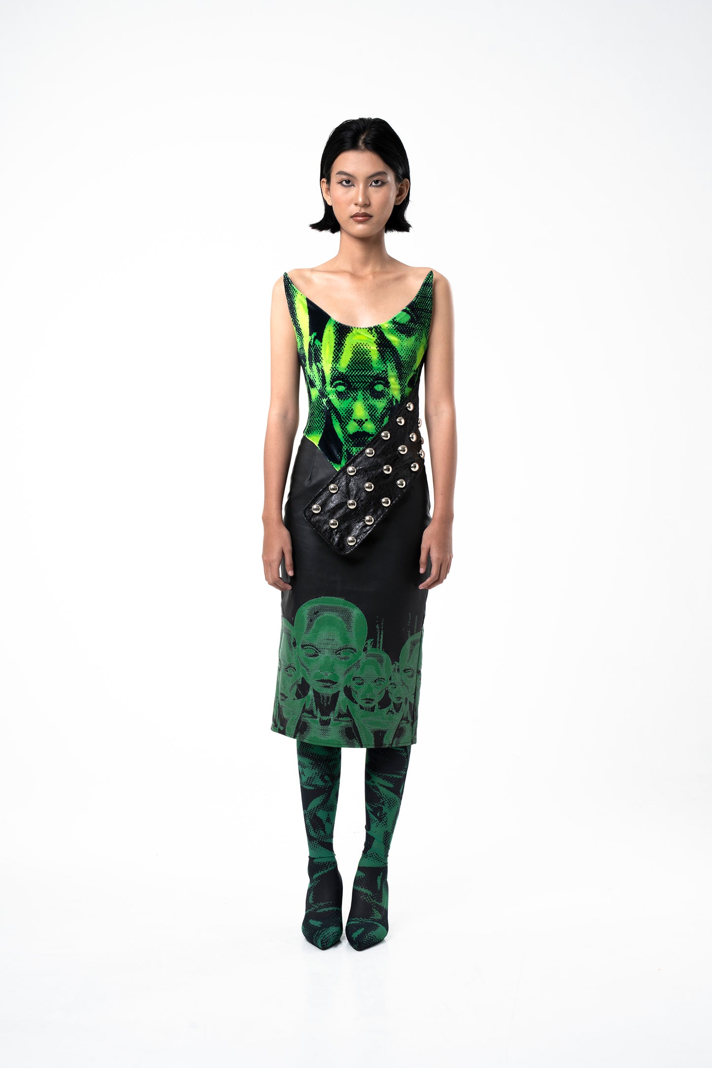 'Matrix' Leather Skirt