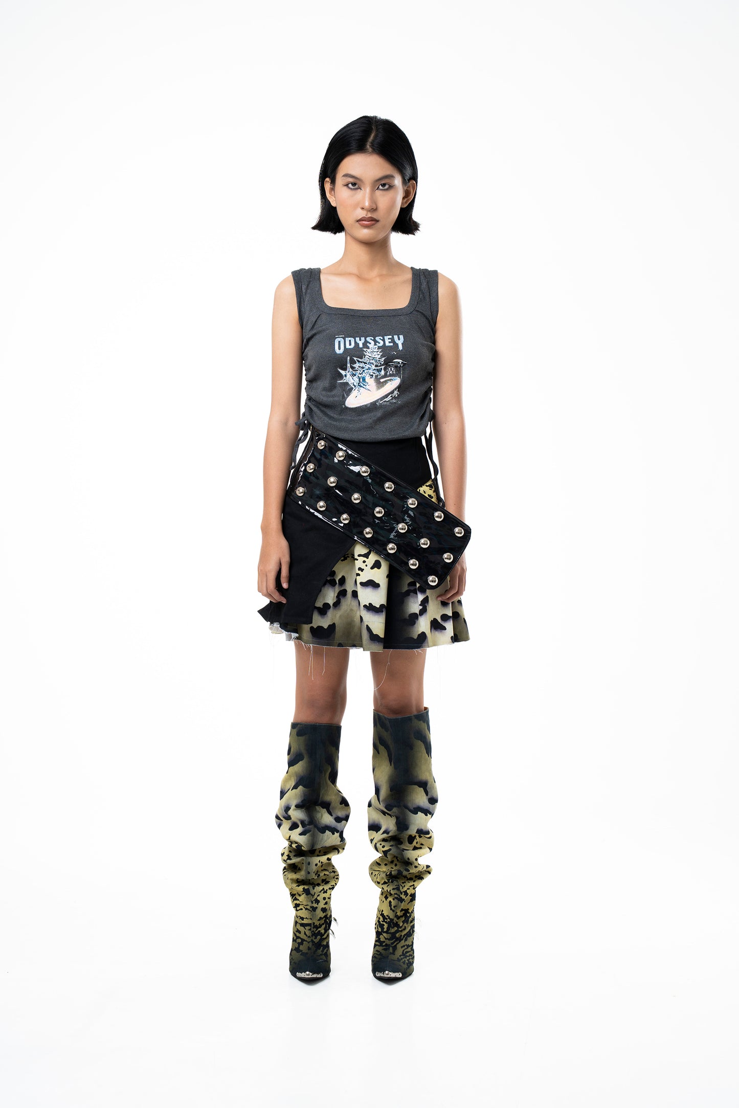 'Alien Skin' Studded Skirt