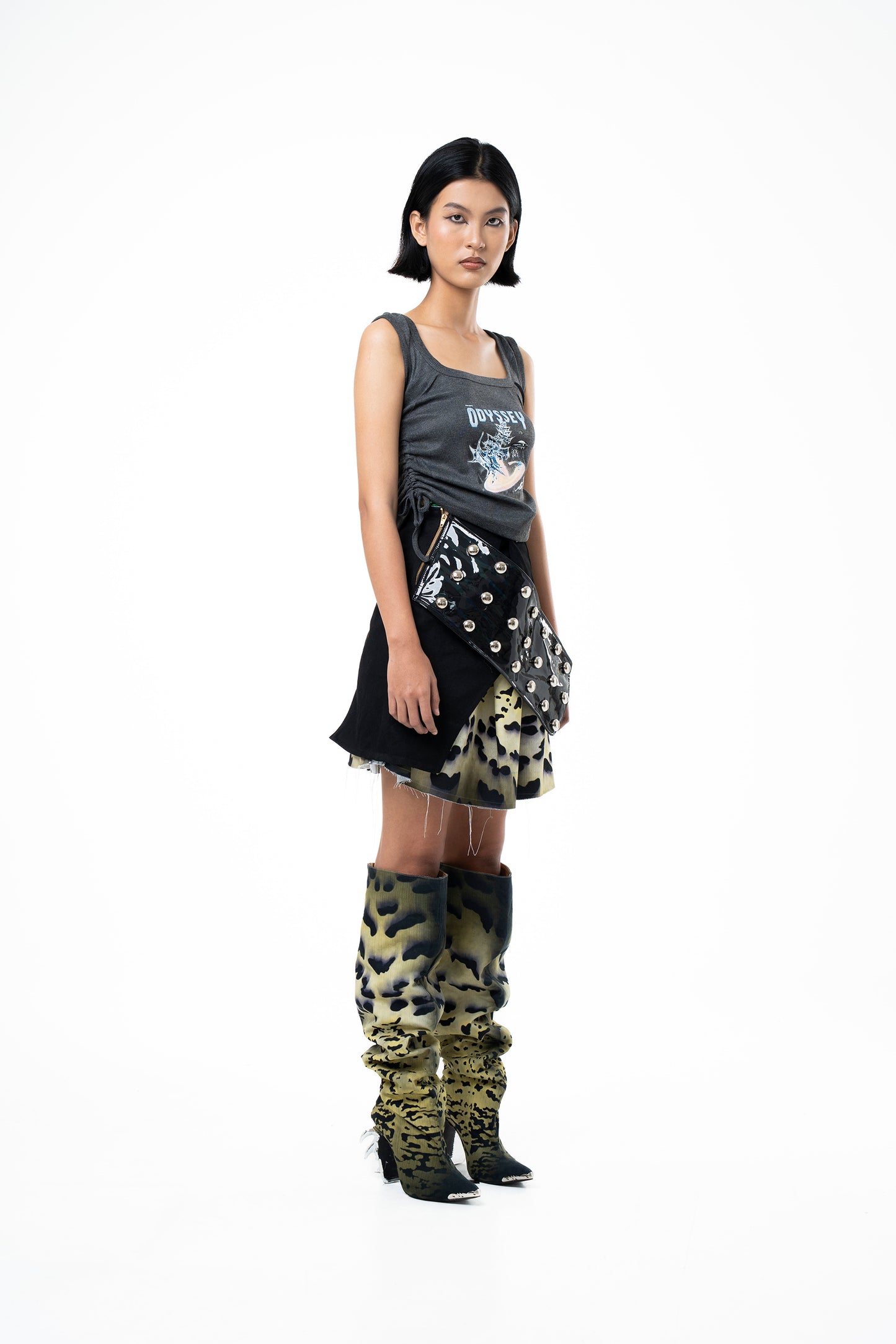 'Alien Skin' Studded Skirt