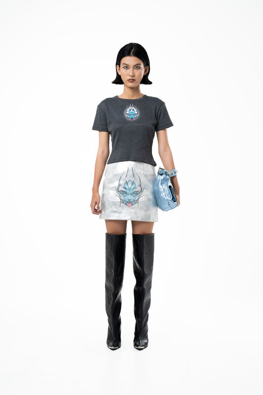 'Cyborg' Leather Skirt