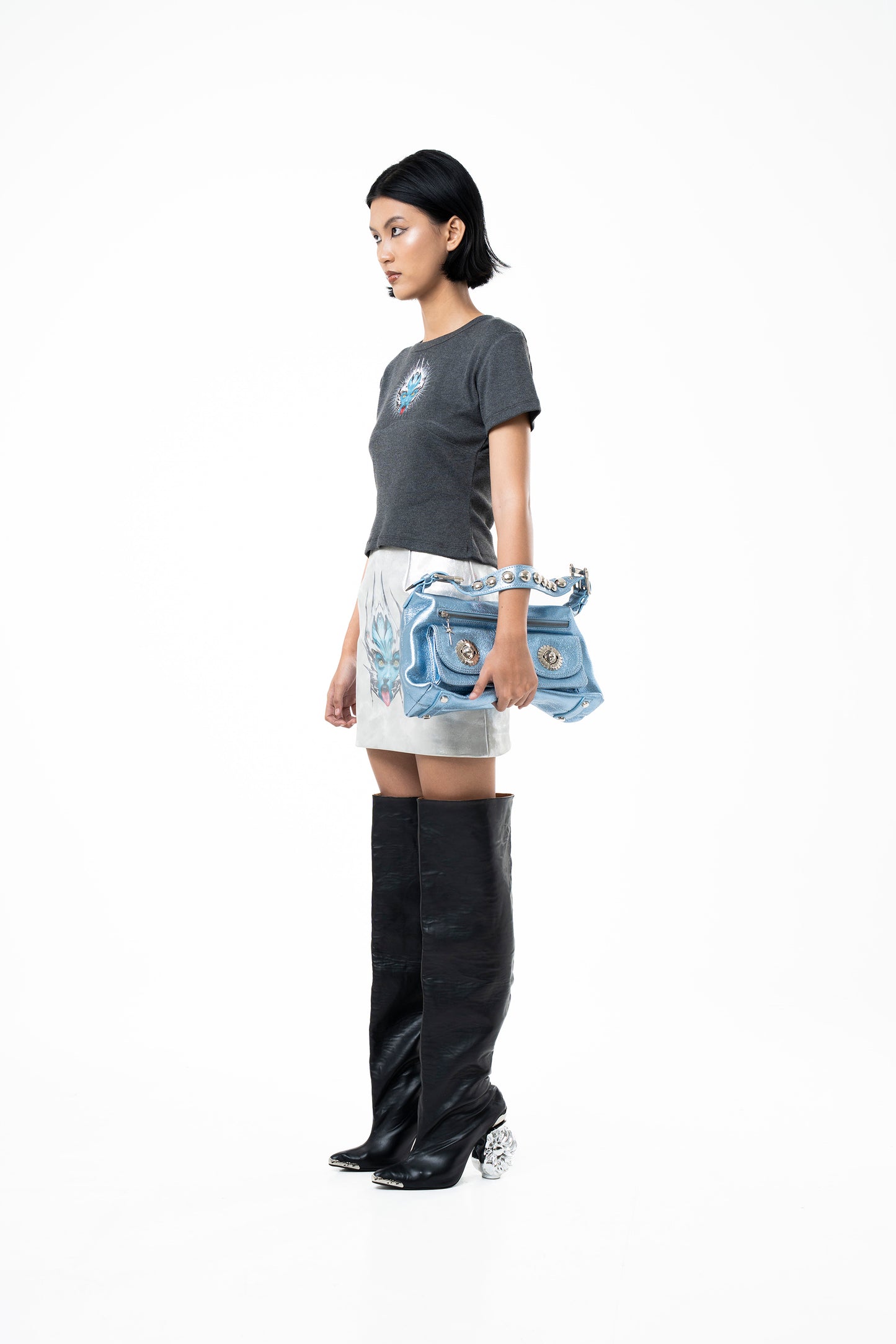 'Cyborg' Leather Skirt