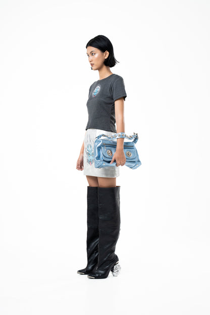 'Cyborg' Leather Skirt