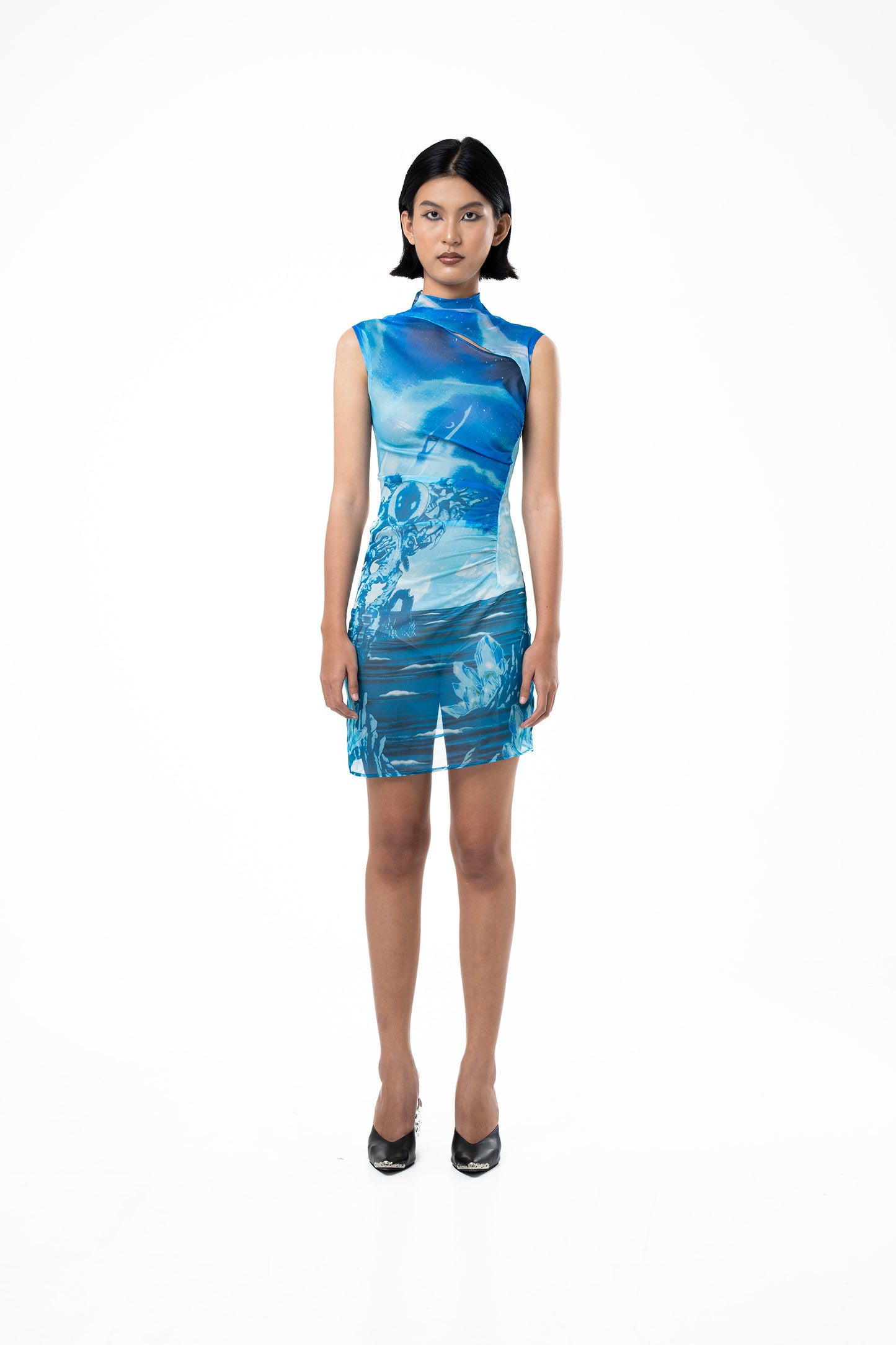 'Neptune' Short Mesh Dress