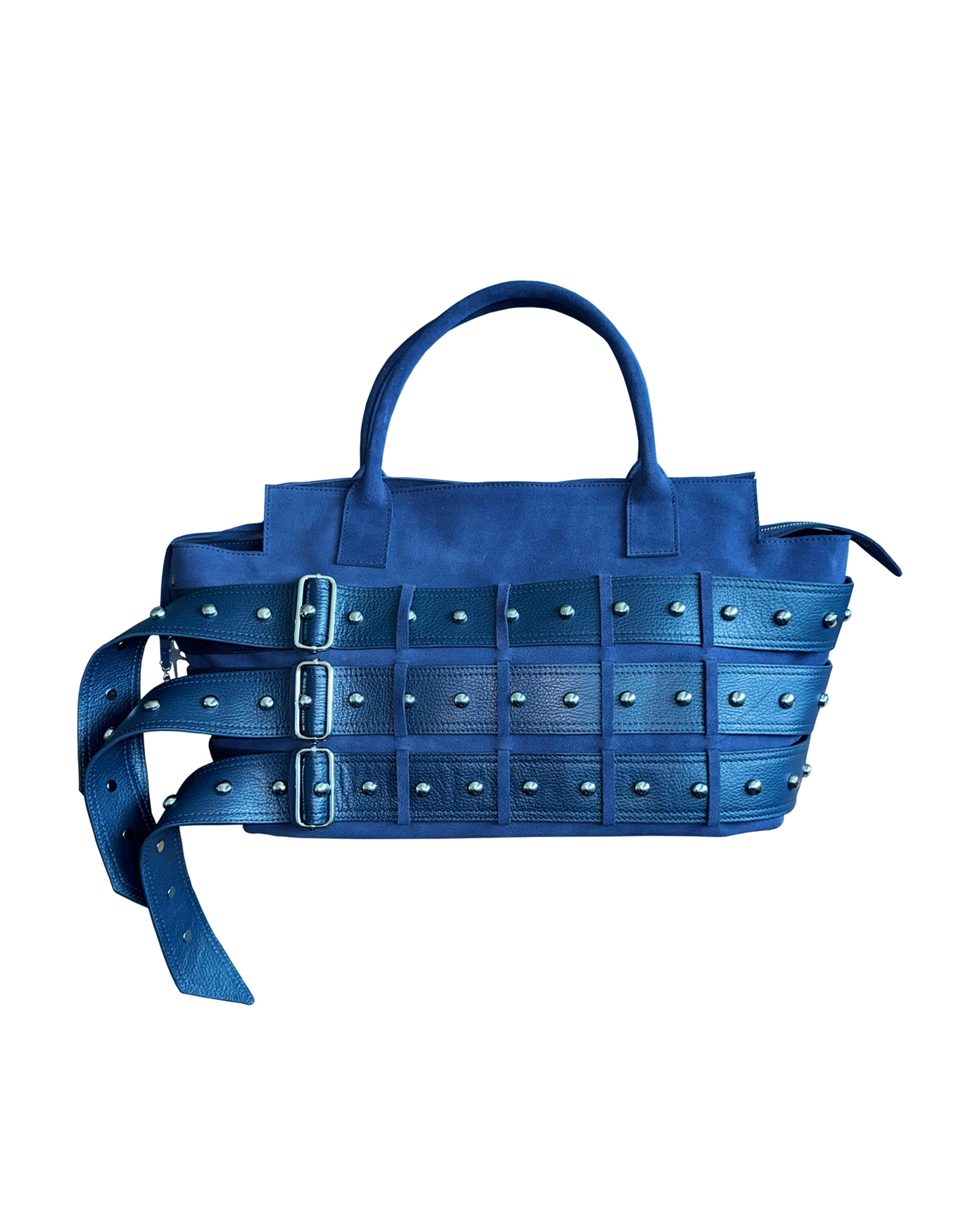 'Voyager' Suede-Leather Combo Bag