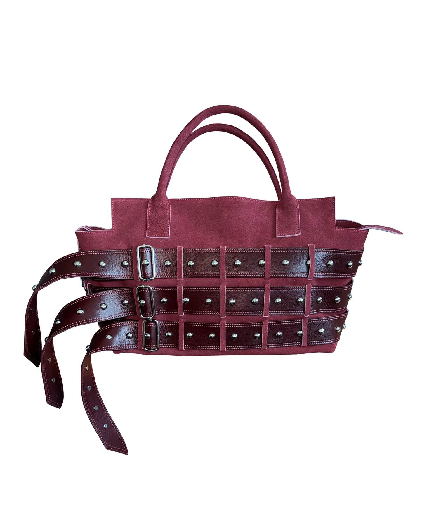 'Voyager' Suede-Leather Combo Bag